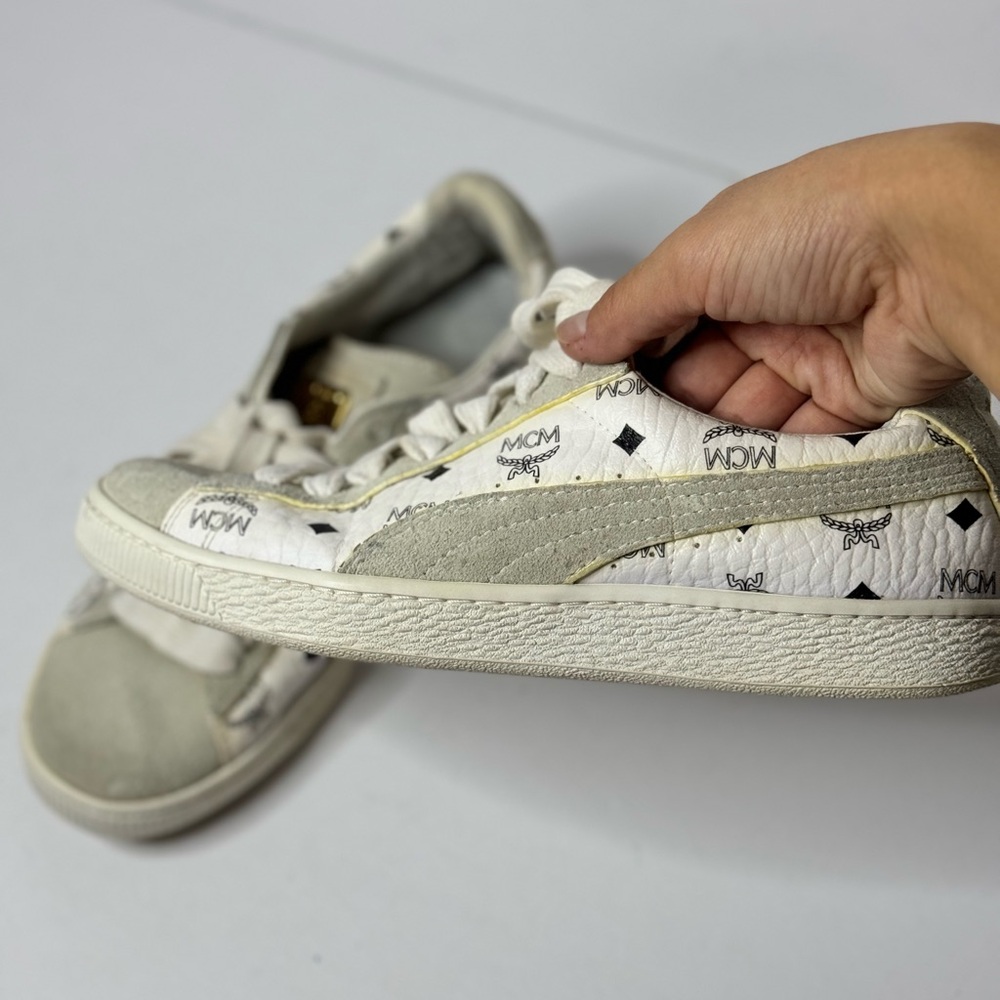 MCM x Puma US8 Classic White Suede Women’s Sneakers - Picture 5 of 16